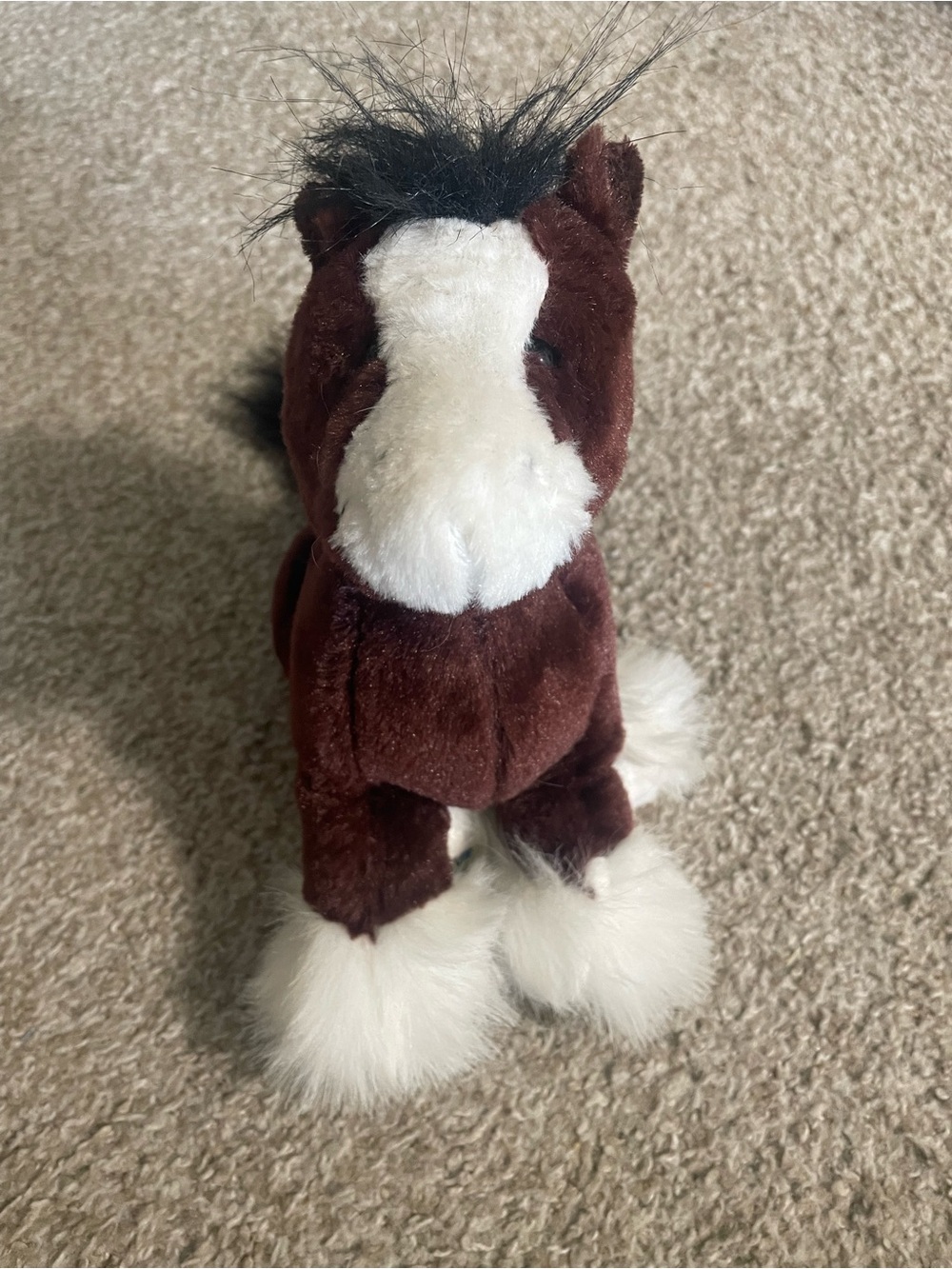 No Code Ganz Webkinz Clydesdale Horse Plush Toy